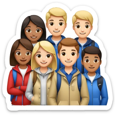 Young overseas students sticker