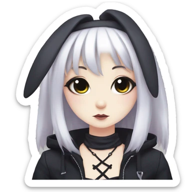 goth bunny girl anime sticker