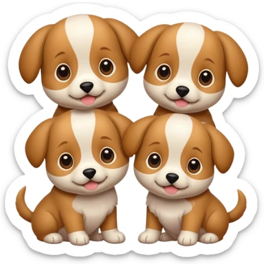 Cute puppies sticker