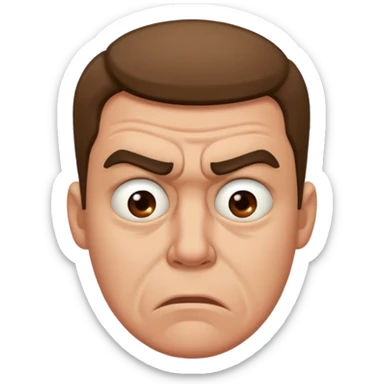 disgusted man, repulsed sticker