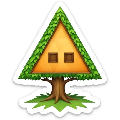 triangle tree house sticker