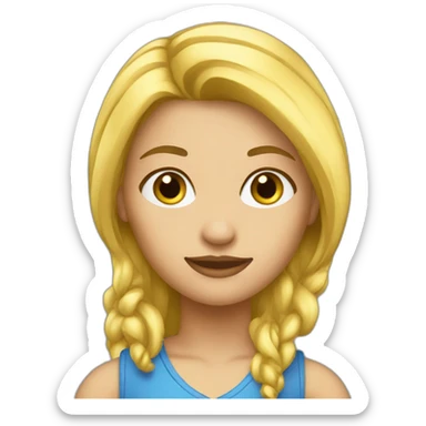 constructor girl blonde sticker