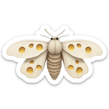 Moth with moon phases on its wings  sticker