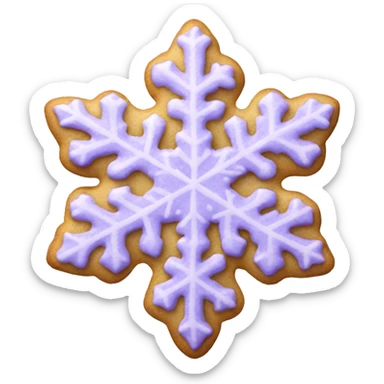 Lilac snowflake cookie  sticker