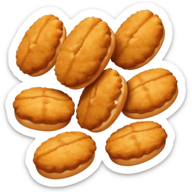 A bunch of chicken nuggets doing six seven sticker