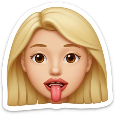 lip bite emoji sticker