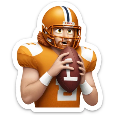 Ginger jesus playing American football  sticker