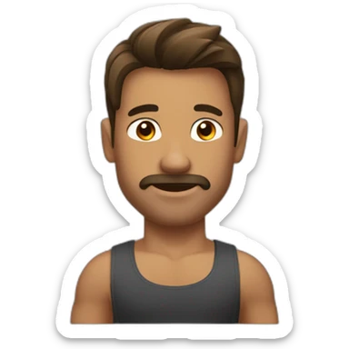 Beau gosse musclé sticker