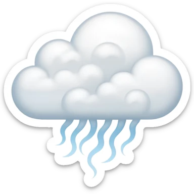 soft airy steam cloud slightly see-through sticker