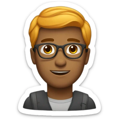 Estudante indo a loucura sticker