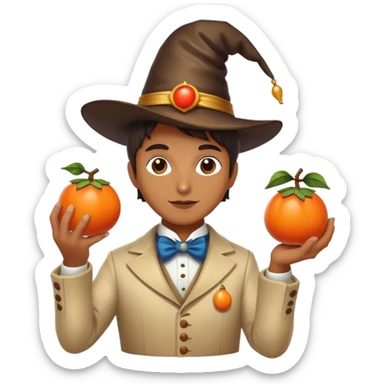Persimmon and sunshine magician  sticker