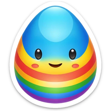 Shiny raindbow Duolingo sticker