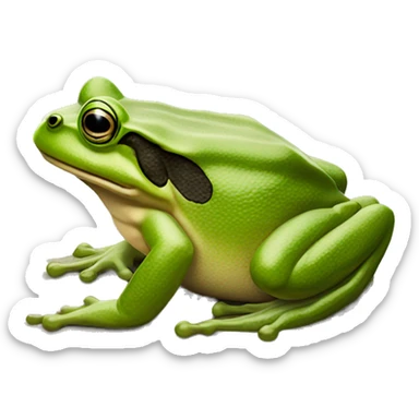 norteamerican bull frog sticker