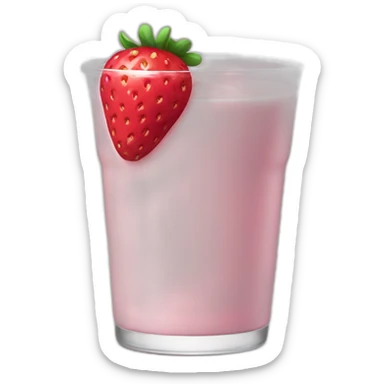 Strawberry milk cow sticker