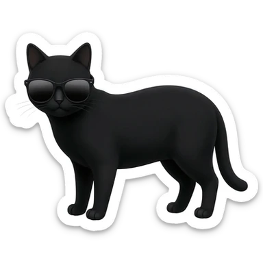 Cat wearing sunglasses sticker