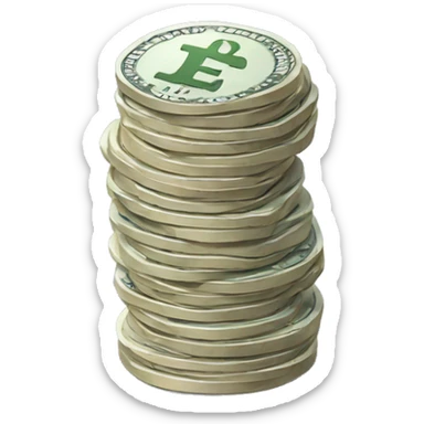 stack of danish money currency sticker