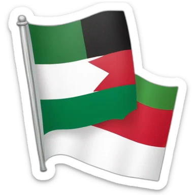 Palestine flag and algerian flag sticker
