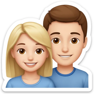 Intimate girl and boy sticker