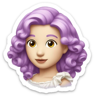 Doudou rose violet blanc sticker