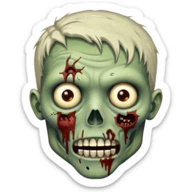 a zombie saying gg sticker