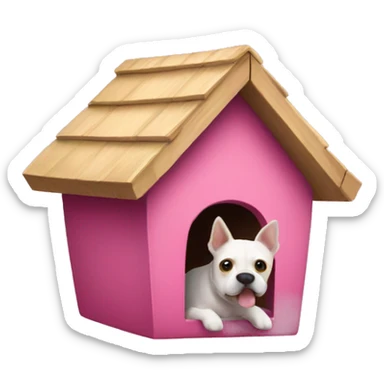 Pink doghouse empty  sticker