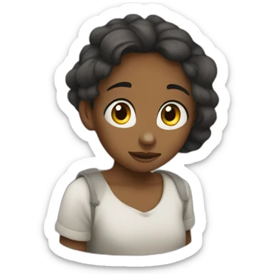 Une fille qui embrasse un garçon sticker