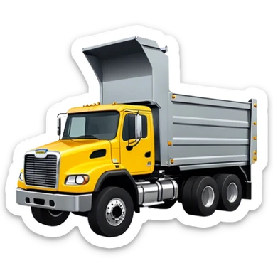Dump Truck - Freightliner 114SD (Model Year: 2022) (Iconic colour: Yellow with black and silver) sticker