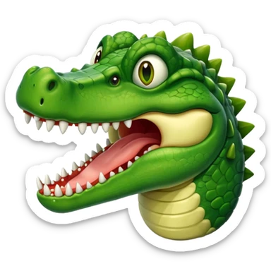 drooling from mouth crocodile emoji sticker