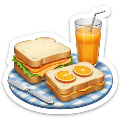 picnic sandwiche and juice sticker