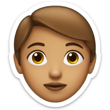 round face- slightly brown girl giving me a side eye sticker