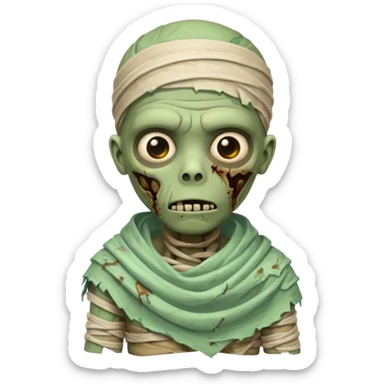 zombie mummy child
 sticker