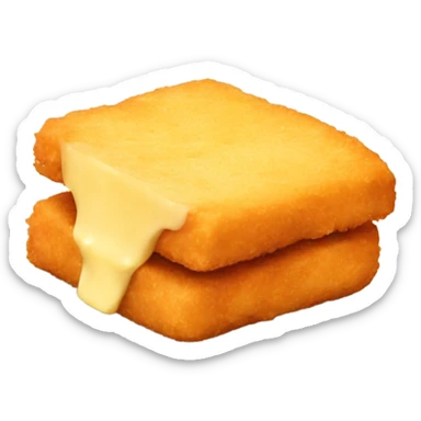 Chicken nugget eating cheese sticker