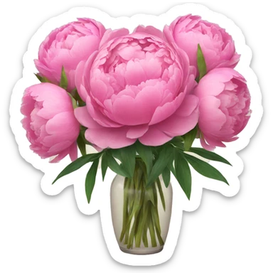 Bouquet of pink peonies sticker