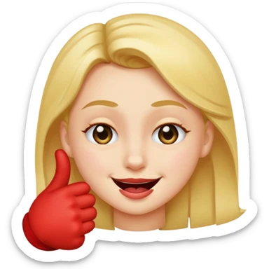 Wink with a finger bite with a smirk  sticker