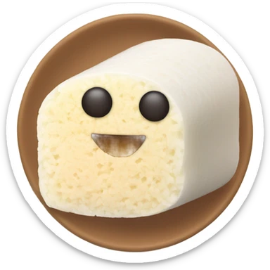 Cylinder sticky rice cake sticker