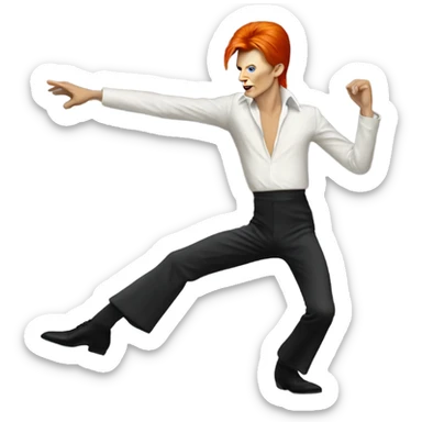 David Bowie dancing sticker
