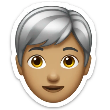 Create a female emoji with short hair sticker