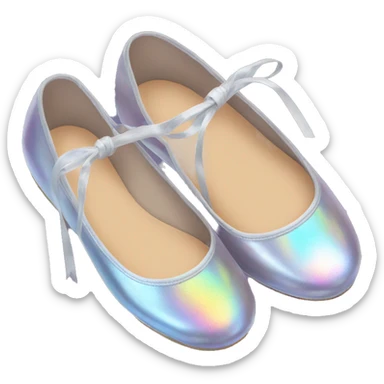Pale holographic ballet flats sticker