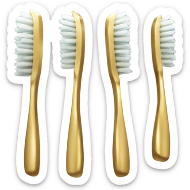 Gold toothbrush sticker