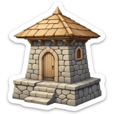 guard post near palace gates sticker