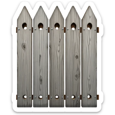 Wood fence sticker