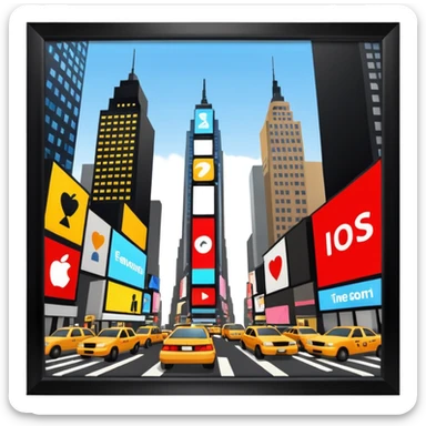 Time square  sticker