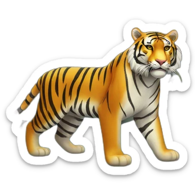 tiger in the paradise sticker