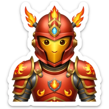 fire armored warrior sticker
