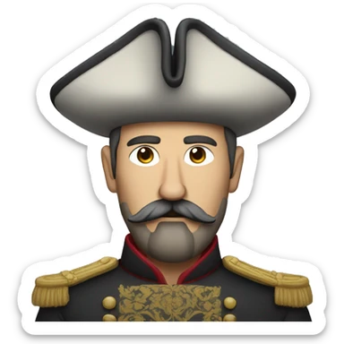 Cossack with a big mustache sticker