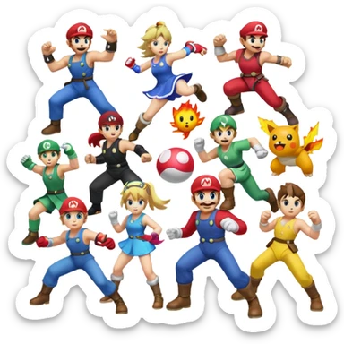 SUPER smash bros sticker