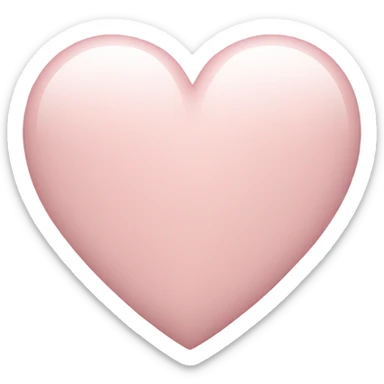 light pink heart  sticker