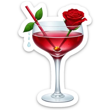 🍸+🍹🖤+🌹 sticker