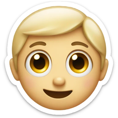 Shy emoji touching her ear  sticker