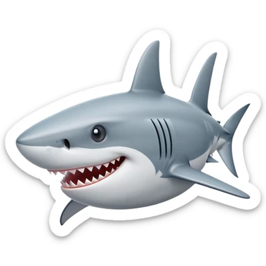 shark on an airplane sticker